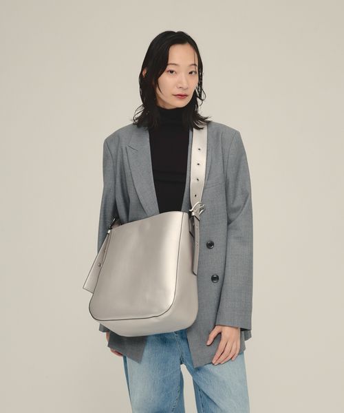 JEANASIS 【eL】Big Shoulder Bag ライトグレー スペシャルライン ジーナシス 184697 and ST アンドエスティ（旧ドットエスティ）