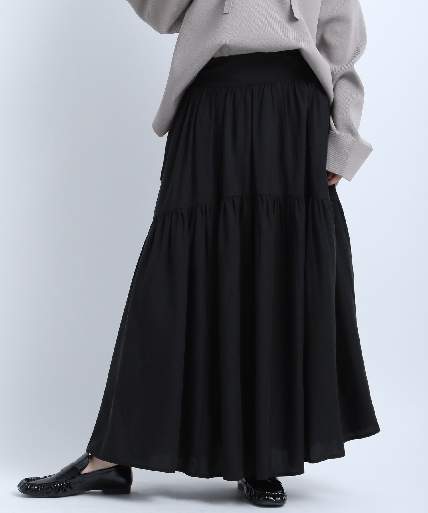 人気沸騰ブラドン JEANASIS Skirt Gather Belt 【eL】Wide ロング