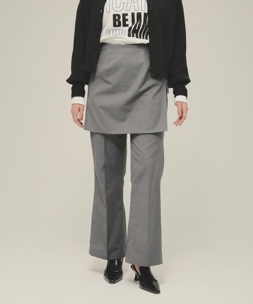 JEANASIS 【eL】Wrap Skirt Pants グレー FREE スペシャルライン ジーナシス 291141 and ST アンドエスティ(旧ドットエスティ) JEANASIS 【eL】Wrap Skirt Pants グレー FREE スペシャルライン ジーナシス 291141 and ST アンドエスティ(旧ドットエスティ)