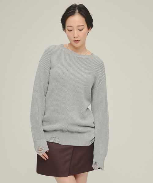 JEANASIS 【eL】5G Crush Pullover LS ライトグレー FREE スペシャルライン ジーナシス 306887 and ST アンドエスティ(旧ドットエスティ) JEANASIS 【eL】5G Crush Pullover LS ライトグレー FREE スペシャルライン ジーナシス 306887 and ST アンドエスティ(旧ドットエスティ)
