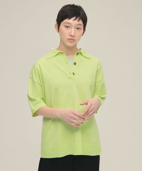 JEANASIS 【eL】12G Polo Shirt SS イエロー FREE スペシャルライン ジーナシス 319093 and ST アンドエスティ(旧ドットエスティ) JEANASIS 【eL】12G Polo Shirt SS イエロー FREE スペシャルライン ジーナシス 319093 and ST アンドエスティ(旧ドットエスティ)