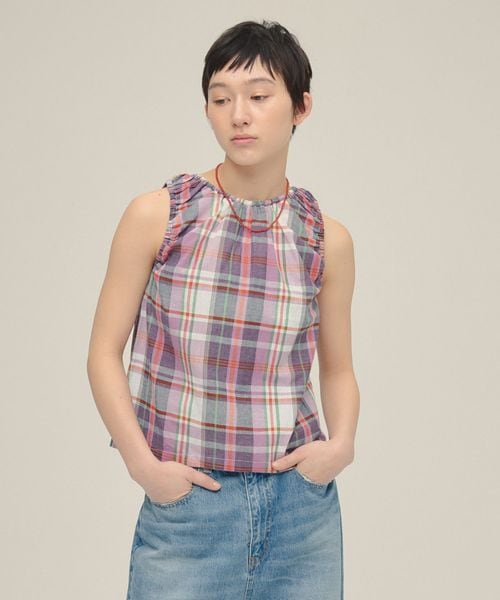 JEANASIS 【eL】Made In India Madras Check Blouse ナチュラル FREE スペシャルライン ジーナシス 319875 and ST アンドエスティ(旧ドットエスティ) JEANASIS 【eL】Made In India Madras Check Blouse ナチュラル FREE スペシャルライン ジーナシス 319875 and ST アンドエスティ(旧ドットエスティ)