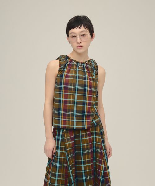 JEANASIS 【eL】Made In India Madras Check Blouse カーキ FREE スペシャルライン ジーナシス 319875 and ST アンドエスティ(旧ドットエスティ) JEANASIS 【eL】Made In India Madras Check Blouse カーキ FREE スペシャルライン ジーナシス 319875 and ST アンドエスティ(旧ドットエスティ)