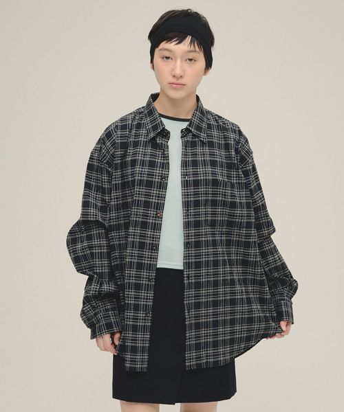 JEANASIS 【eL】Monotone Check Shirt ブラック FREE スペシャルライン ジーナシス 320280 and ST アンドエスティ(旧ドットエスティ) JEANASIS 【eL】Monotone Check Shirt ブラック FREE スペシャルライン ジーナシス 320280 and ST アンドエスティ(旧ドットエスティ)