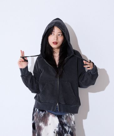 ジーナシス　FadeカラーZIPフーディ　ブラック系その他(09) 楽天市場】FadeカラーZIPフーディ JEANASIS ジーナシス トップス