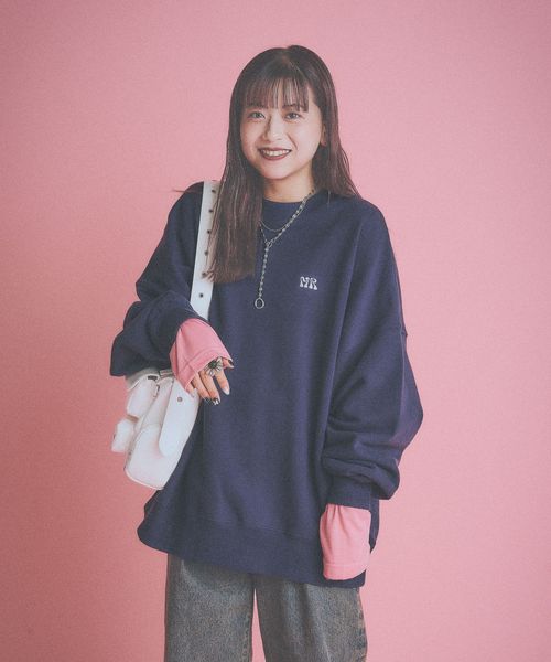 JEANASIS 【MIKU企画】logo sweat ネイビー FREE ウィメンズインナー ジーナシス 324961 and ST アンドエスティ(旧ドットエスティ) JEANASIS 【MIKU企画】logo sweat ネイビー FREE ウィメンズインナー ジーナシス 324961 and ST アンドエスティ(旧ドットエスティ)