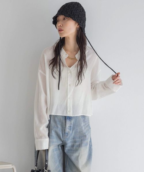 JEANASIS テンセルリネンシアーシャツ LS オフホワイト S ウィメンズインナー ジーナシス 327182 and ST アンドエスティ(旧ドットエスティ) JEANASIS テンセルリネンシアーシャツ LS オフホワイト S ウィメンズインナー ジーナシス 327182 and ST アンドエスティ(旧ドットエスティ)