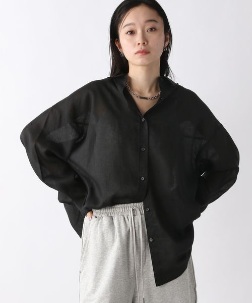 JEANASIS テンセルリネンシアーシャツ LS ブラック S ウィメンズインナー ジーナシス 327182 and ST アンドエスティ(旧ドットエスティ) JEANASIS テンセルリネンシアーシャツ LS ブラック S ウィメンズインナー ジーナシス 327182 and ST アンドエスティ(旧ドットエスティ)
