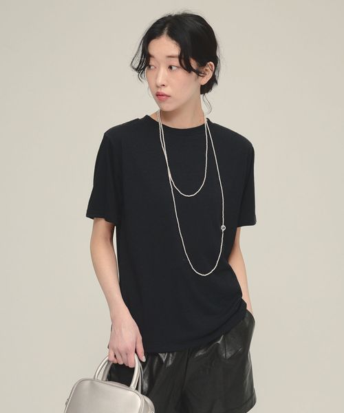 JEANASIS 【eL】Linen Comfort Tee ブラック FREE スペシャルライン ジーナシス 328302 and ST アンドエスティ(旧ドットエスティ) JEANASIS 【eL】Linen Comfort Tee ブラック FREE スペシャルライン ジーナシス 328302 and ST アンドエスティ(旧ドットエスティ)