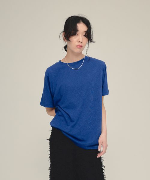 JEANASIS 【eL】Linen Comfort Tee ブルー FREE スペシャルライン ジーナシス 328302 and ST アンドエスティ(旧ドットエスティ) JEANASIS 【eL】Linen Comfort Tee ブルー FREE スペシャルライン ジーナシス 328302 and ST アンドエスティ(旧ドットエスティ)