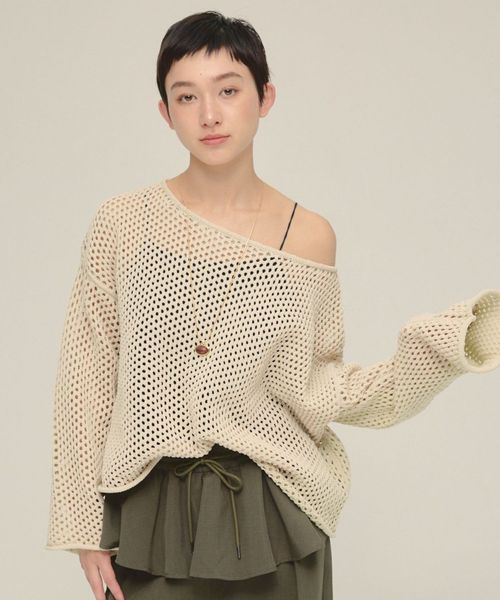 JEANASIS 【eL】3G Loose Knit Pullover ナチュラル FREE スペシャルライン ジーナシス 329203 and ST アンドエスティ(旧ドットエスティ) JEANASIS 【eL】3G Loose Knit Pullover ナチュラル FREE スペシャルライン ジーナシス 329203 and ST アンドエスティ(旧ドットエスティ)