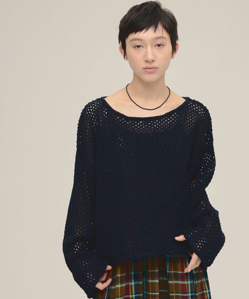 eL（エル）の「【eL】3G Fishnet Pullover/280137（ニット