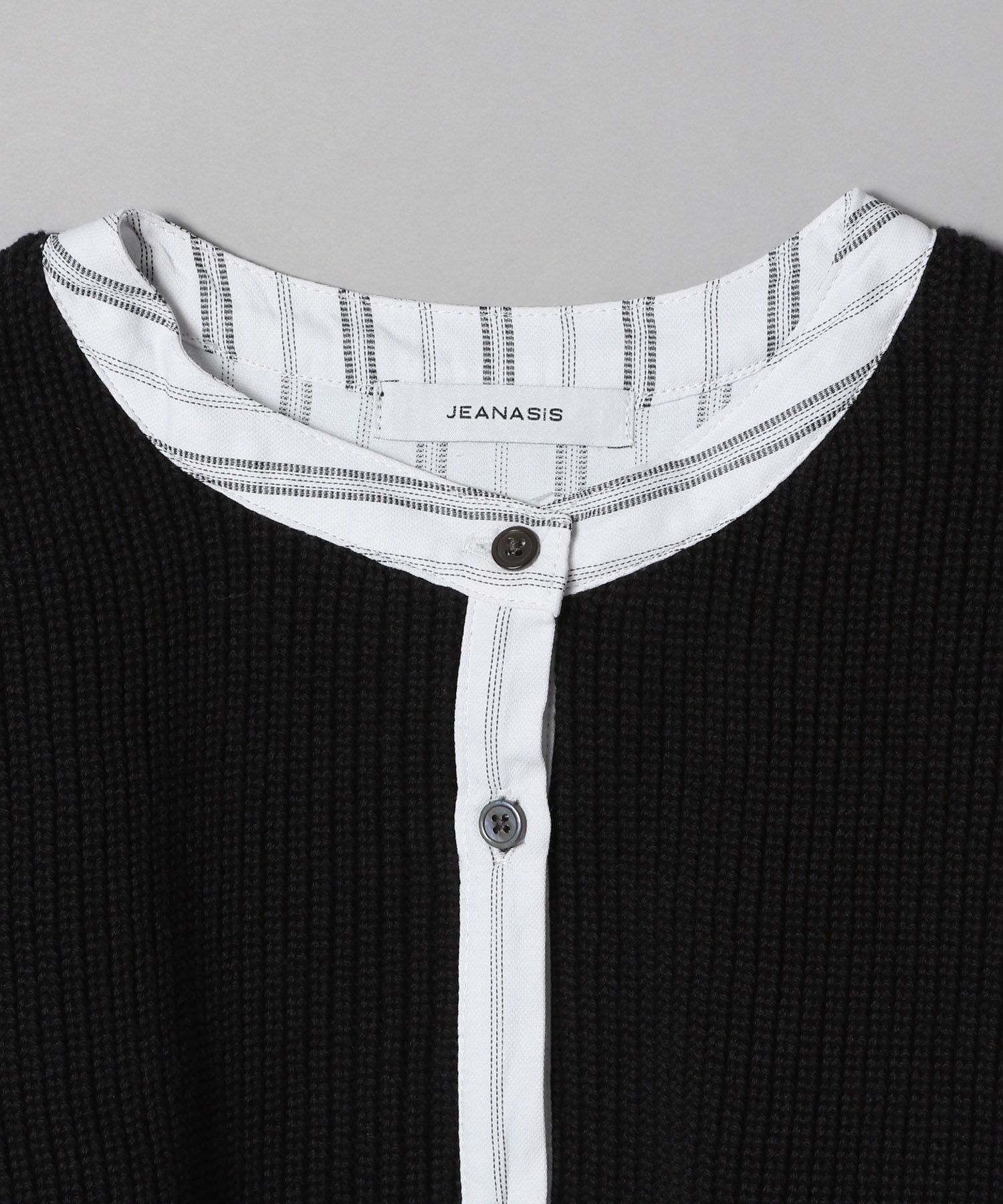 7Gバンドカラーニットドッキングシャツ | [公式]ジーナシス （JEANASIS