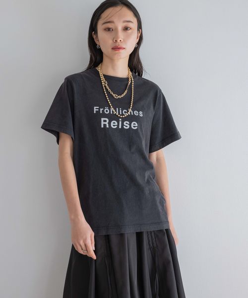 JEANASIS GermanロゴプリントTEE ブラック FREE ウィメンズインナー ジーナシス 450940 and ST アンドエスティ(旧ドットエスティ) JEANASIS GermanロゴプリントTEE ブラック FREE ウィメンズインナー ジーナシス 450940 and ST アンドエスティ(旧ドットエスティ)