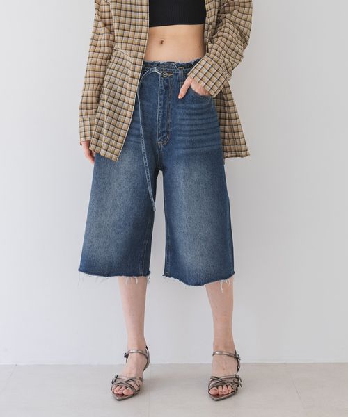 JEANASIS ベルトツキデニムハーフパンツ ブルー S ウィメンズボトムス ジーナシス 455551 and ST アンドエスティ(旧ドットエスティ) JEANASIS ベルトツキデニムハーフパンツ ブルー S ウィメンズボトムス ジーナシス 455551 and ST アンドエスティ(旧ドットエスティ)