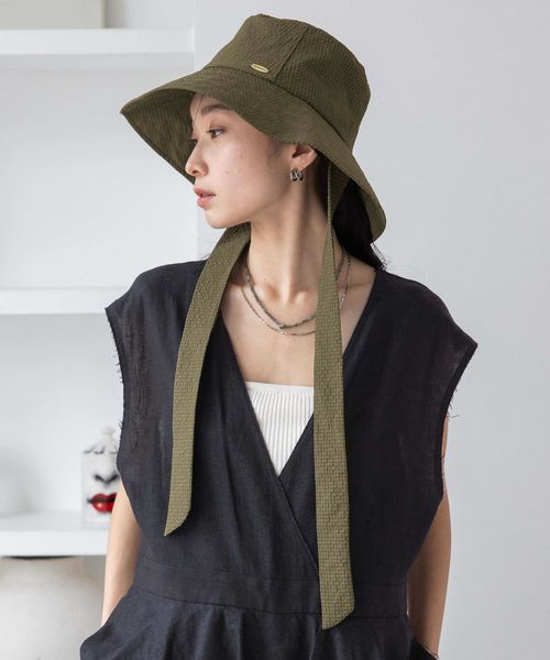 JEANASIS リボンツキツバヒロ HAT カーキ ウィメンズグッズ ジーナシス 459389 and ST アンドエスティ(旧ドットエスティ) JEANASIS リボンツキツバヒロ HAT カーキ ウィメンズグッズ ジーナシス 459389 and ST アンドエスティ(旧ドットエスティ)