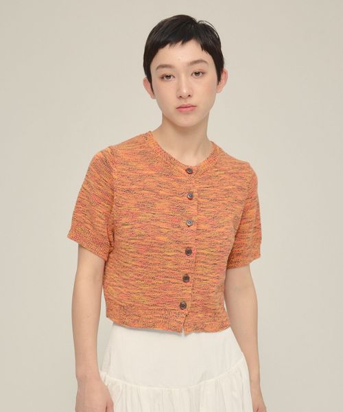 JEANASIS 【eL】5G Melange Cardigan SS オレンジ FREE スペシャルライン ジーナシス 491045 and ST アンドエスティ(旧ドットエスティ) JEANASIS 【eL】5G Melange Cardigan SS オレンジ FREE スペシャルライン ジーナシス 491045 and ST アンドエスティ(旧ドットエスティ)