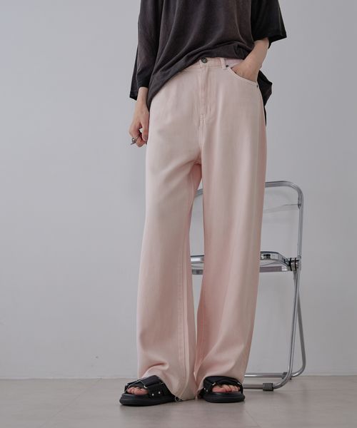 JEANASIS リラックスルーズカラーデニム ピンク M ウィメンズボトムス ジーナシス 491817 and ST アンドエスティ(旧ドットエスティ) JEANASIS リラックスルーズカラーデニム ピンク M ウィメンズボトムス ジーナシス 491817 and ST アンドエスティ(旧ドットエスティ)