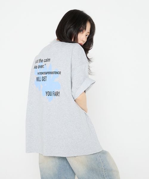 JEANASIS 【Les Fleurs】バックLOGO TEE グレー FREE アクティブ ジーナシス 492113 and ST アンドエスティ(旧ドットエスティ) JEANASIS 【Les Fleurs】バックLOGO TEE グレー FREE アクティブ ジーナシス 492113 and ST アンドエスティ(旧ドットエスティ)
