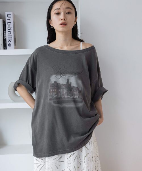 JEANASIS landscape ボートネックプリント TEE【一部追加予約】 チャコールグレー L ウィメンズインナー ジーナシス 492482 and ST アンドエスティ(旧ドットエスティ) JEANASIS landscape ボートネックプリント TEE【一部追加予約】 チャコールグレー L ウィメンズインナー ジーナシス 492482 and ST アンドエスティ(旧ドットエスティ)