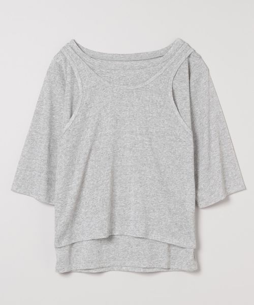JEANASIS シアースラブレイヤード TEE チャコールグレー FREE ウィメンズインナー ジーナシス 492483 and ST アンドエスティ(旧ドットエスティ) JEANASIS シアースラブレイヤード TEE チャコールグレー FREE ウィメンズインナー ジーナシス 492483 and ST アンドエスティ(旧ドットエスティ)