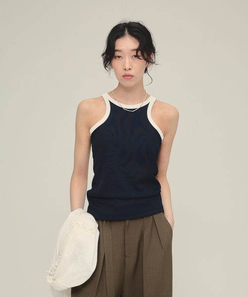 JEANASIS 【eL】Trim Seamless Cup Top ネイビー FREE スペシャルライン ジーナシス 492728 and ST アンドエスティ(旧ドットエスティ) JEANASIS 【eL】Trim Seamless Cup Top ネイビー FREE スペシャルライン ジーナシス 492728 and ST アンドエスティ(旧ドットエスティ)