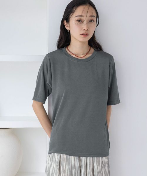 JEANASIS グロッシーカノコSS TEE チャコールグレー FREE ウィメンズインナー ジーナシス 496927 and ST アンドエスティ(旧ドットエスティ) JEANASIS グロッシーカノコSS TEE チャコールグレー FREE ウィメンズインナー ジーナシス 496927 and ST アンドエスティ(旧ドットエスティ)
