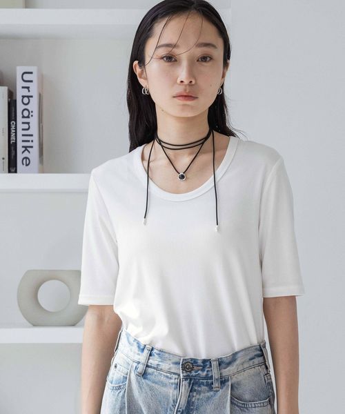 JEANASIS スムーステレコUネック SS TEE オフホワイト FREE ウィメンズインナー ジーナシス 497076 and ST アンドエスティ(旧ドットエスティ) JEANASIS スムーステレコUネック SS TEE オフホワイト FREE ウィメンズインナー ジーナシス 497076 and ST アンドエスティ(旧ドットエスティ)