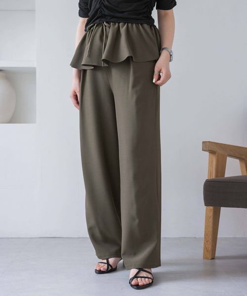 JEANASIS 【eL】Frill Easy Pants【追加予約】 ブラウン FREE スペシャルライン ジーナシス 498733 and ST アンドエスティ(旧ドットエスティ) JEANASIS 【eL】Frill Easy Pants【追加予約】 ブラウン FREE スペシャルライン ジーナシス 498733 and ST アンドエスティ(旧ドットエスティ)