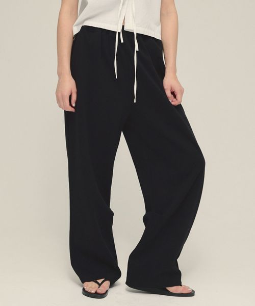 JEANASIS 【eL】Wide Silhouette Sweat Pants ブラック FREE スペシャルライン ジーナシス 498736 and ST アンドエスティ(旧ドットエスティ) JEANASIS 【eL】Wide Silhouette Sweat Pants ブラック FREE スペシャルライン ジーナシス 498736 and ST アンドエスティ(旧ドットエスティ)