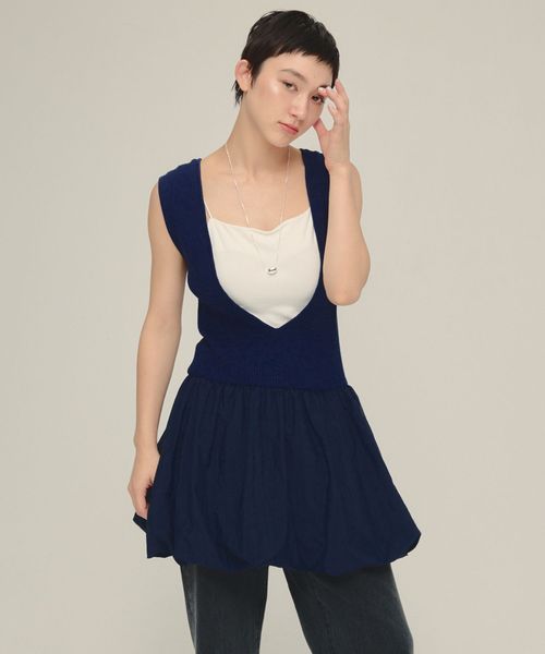JEANASIS 【eL】12G Balloon Mini One-piece ネイビー FREE スペシャルライン ジーナシス 570735 and ST アンドエスティ(旧ドットエスティ) JEANASIS 【eL】12G Balloon Mini One-piece ネイビー FREE スペシャルライン ジーナシス 570735 and ST アンドエスティ(旧ドットエスティ)