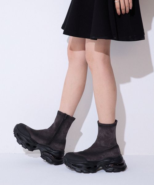 JEANASIS ストレッチクリアスニーカーブーツ ライトグレー M ウィメンズグッズ ジーナシス 573251 and ST アンドエスティ(旧ドットエスティ) JEANASIS ストレッチクリアスニーカーブーツ ライトグレー M ウィメンズグッズ ジーナシス 573251 and ST アンドエスティ(旧ドットエスティ)
