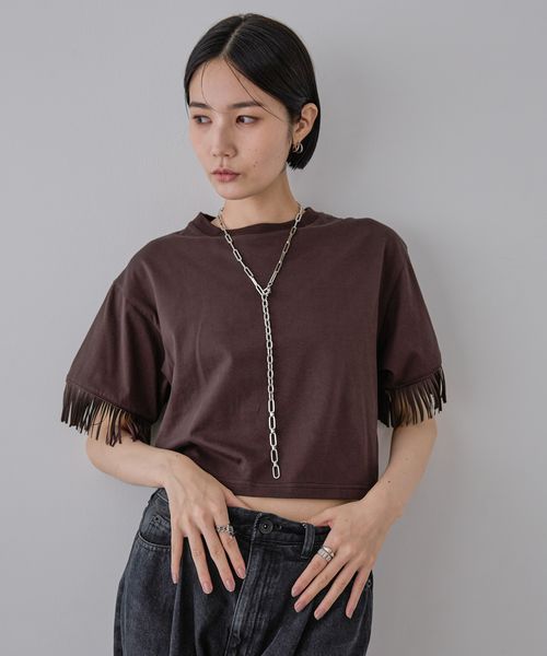JEANASIS フリンジショートTEE SS【新色追加】 ブラウン FREE ウィメンズインナー ジーナシス 574903 and ST アンドエスティ(旧ドットエスティ) JEANASIS フリンジショートTEE SS【新色追加】 ブラウン FREE ウィメンズインナー ジーナシス 574903 and ST アンドエスティ(旧ドットエスティ)