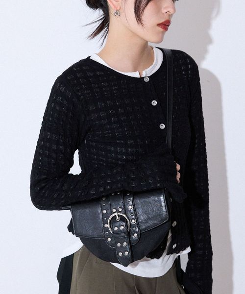 JEANASIS スタッズジャガードモノグラムミニBAG ライトグレー ウィメンズグッズ ジーナシス 576812 and ST アンドエスティ(旧ドットエスティ) JEANASIS スタッズジャガードモノグラムミニBAG ライトグレー ウィメンズグッズ ジーナシス 576812 and ST アンドエスティ(旧ドットエスティ)