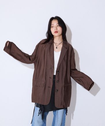 ★JEANASIS ジーナシス バックギャザーテーラードジャケット JEANASIS（ジーナシス）の「【SET UP対応】バックギャザー