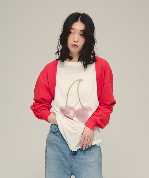 JEANASIS 【eL】Border Bolero Cardigan レッド FREE スペシャルライン ジーナシス 581140 and ST アンドエスティ(旧ドットエスティ) JEANASIS 【eL】Border Bolero Cardigan レッド FREE スペシャルライン ジーナシス 581140 and ST アンドエスティ(旧ドットエスティ)