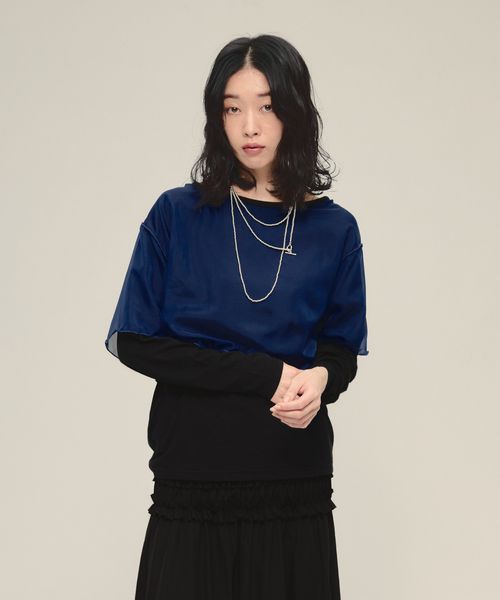 JEANASIS 【eL】Sheer Layered TEE LS ブラック FREE スペシャルライン ジーナシス 581445 and ST アンドエスティ(旧ドットエスティ) JEANASIS 【eL】Sheer Layered TEE LS ブラック FREE スペシャルライン ジーナシス 581445 and ST アンドエスティ(旧ドットエスティ)