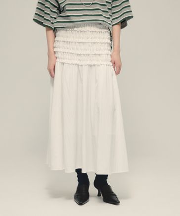 TYPESERVICE ♥ Shirring Slit Layered Pants/追跡付 kiryuyrik - 《予約品》Siler Slab SkirtWideTuckSlacks