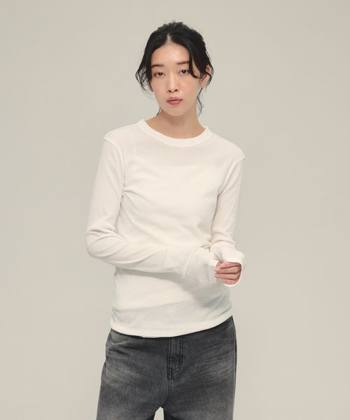 JEANASIS 【eL】Sheer Fit Rib Pullover LS オフホワイト FREE スペシャルライン ジーナシス 583675 and ST アンドエスティ(旧ドットエスティ) JEANASIS 【eL】Sheer Fit Rib Pullover LS オフホワイト FREE スペシャルライン ジーナシス 583675 and ST アンドエスティ(旧ドットエスティ)