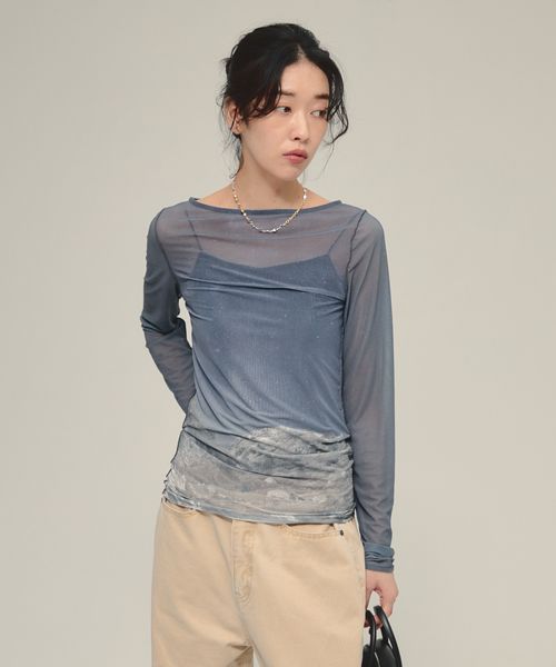 JEANASIS 【eL】Mesh Tight Pullover LS ネイビー FREE スペシャルライン ジーナシス 583676 and ST アンドエスティ(旧ドットエスティ) JEANASIS 【eL】Mesh Tight Pullover LS ネイビー FREE スペシャルライン ジーナシス 583676 and ST アンドエスティ(旧ドットエスティ)