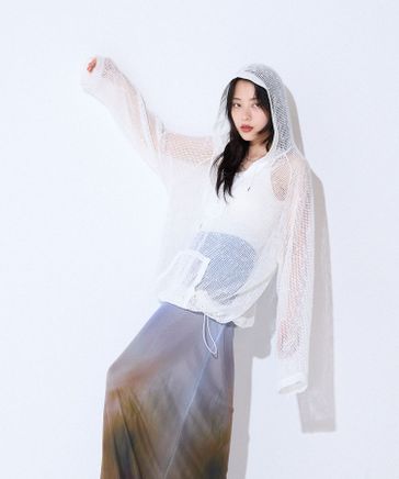 完売 JEANASIS ジーナシス メッシュアノラックフーディ メランジメッシュアノラックフーディ | [公式]ジーナシス