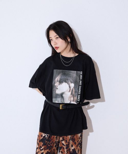 JEANASIS 【ROCK TEE series】ROCKフォトクラック BIG TEE ブラック FREE ウィメンズインナー ジーナシス 586510 and ST アンドエスティ(旧ドットエスティ) JEANASIS 【ROCK TEE series】ROCKフォトクラック BIG TEE ブラック FREE ウィメンズインナー ジーナシス 586510 and ST アンドエスティ(旧ドットエスティ)