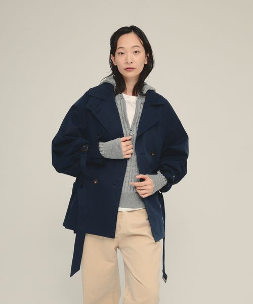 JEANASIS 【eL】Short Trench Coat ネイビー FREE スペシャルライン ジーナシス 586796 and ST アンドエスティ(旧ドットエスティ) JEANASIS 【eL】Short Trench Coat ネイビー FREE スペシャルライン ジーナシス 586796 and ST アンドエスティ(旧ドットエスティ)
