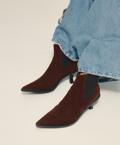 JEANASIS 【eL】Punching Leather Heel Boots ブラウン L スペシャルライン ジーナシス 588030 and ST アンドエスティ(旧ドットエスティ) JEANASIS 【eL】Punching Leather Heel Boots ブラウン L スペシャルライン ジーナシス 588030 and ST アンドエスティ(旧ドットエスティ)