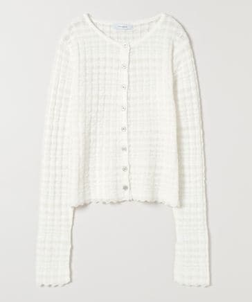 専用・イエナ　チェックジャガードクルーカーディガン　2020AW 12Gチェックジャガードクルーカーディガン | [公式]ジーナシス