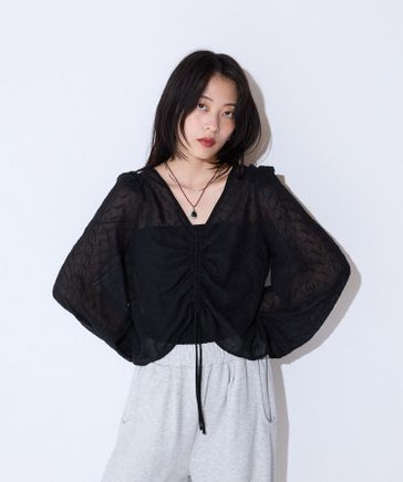 ブラウス シャツ 2WAYレースドロストブラウス/592543 レディース 先行予約】2WAYレースドロストブラウス | [公式]ジーナシス