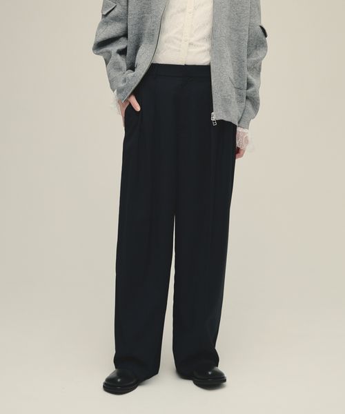 JEANASIS 【eL】Wide Trouser Pants ネイビー FREE スペシャルライン ジーナシス 599321 and ST アンドエスティ（旧ドットエスティ）