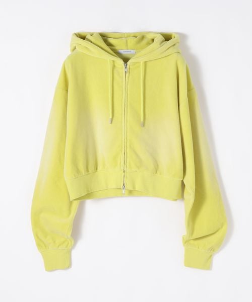 JEANASIS ベロアチビフーディ イエロー FREE ウィメンズインナー ジーナシス 599660 and ST アンドエスティ（旧ドットエスティ）