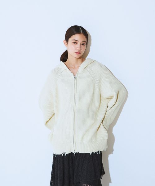 5GアゼダブルZIPニットフーディー | [公式]ジーナシス （JEANASIS）通販