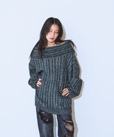 先行予約】ランダムリブオフショルプルオーバー | [公式